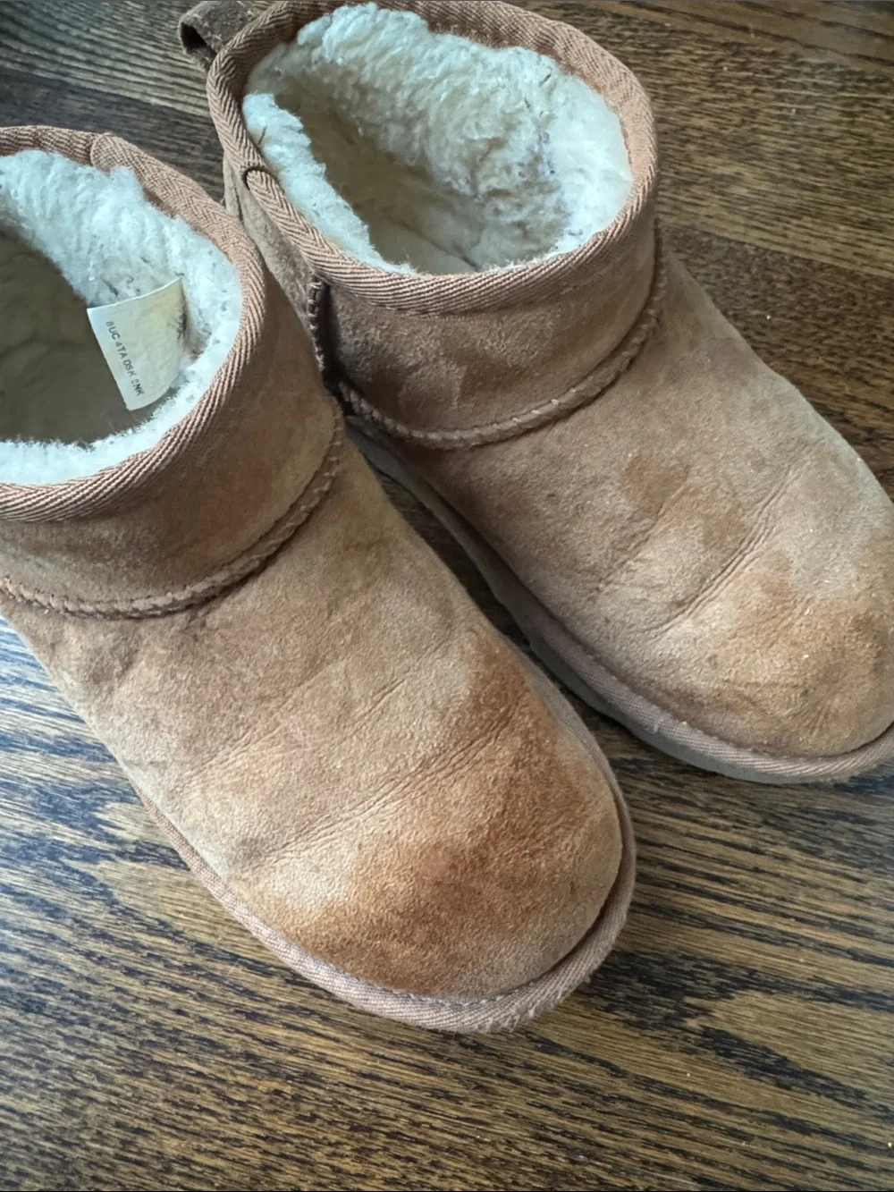 UGG Classic Mini Chestnut Brown Suede Shearling Boots Kids Boots